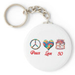 Peace Love and 50 keychains