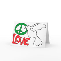 Peace Love and a Dove Holiday Greeting Card