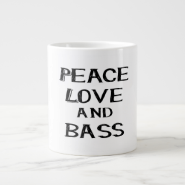 peace love and bass bernice black extra large mugs