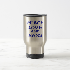 peace love and bass bernice blue.png coffee mugs