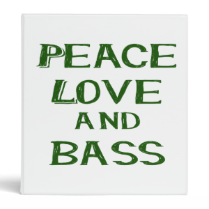 peace love and bass bernice green vinyl binder