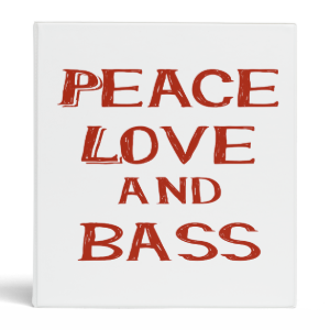 peace love and bass bernice red vinyl binder