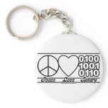 Peace Love and Binary Key Chains
