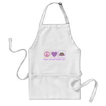 Peace, Love and Birthday Cake Aprons