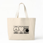 Peace Love and Bowling bags