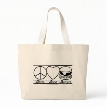 Peace Love and Burgers bags by klclewis Peace Love and Burgers bags