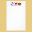 Peace, Love, and Burgers Stationery
