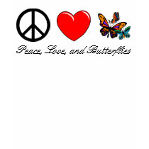 Peace, Love, and Butterflies T-Shirt by VaArteest Peace, Love, and Butterflies T-Shirt