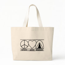 Peace Love and Camping bags by klclewis Peace Love and Camping bags