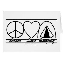 Peace Love and Camping cards by klclewis Peace Love and Camping cards