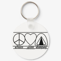 Peace Love and Camping keychains by klclewis Peace Love and Camping keychains
