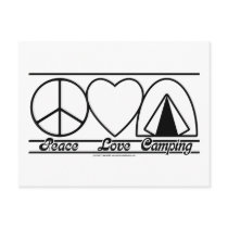 Peace Love and Camping postcards by klclewis Peace Love and Camping postcards