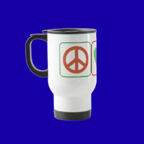 Peace, Love and Candy Canes mugs