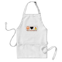 Peace, Love and Candy Corn aprons