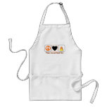 Peace, Love and Candy Corn aprons