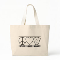 Peace Love and Cheese Canvas Bags