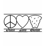 Peace Love and Cheese t-shirts