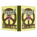 Peace Love and Chocolate binders by IslandVintage Peace Love and Chocolate binders