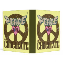 Peace Love and Chocolate binders by IslandVintage Peace Love and Chocolate binders