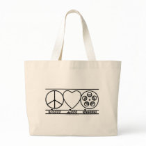 Peace Love and Cinema Tote Bag