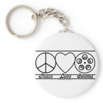 Peace Love and Cinema Key Chains