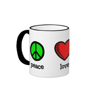 Peace, Love and Coffee - 12oz. Mug