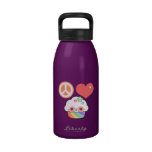 Peace, Love, and Cupcakes Drinking Bottles
