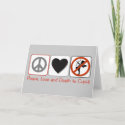 Peace Love and Death to Cupid card
