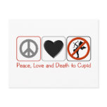 Peace Love and Death to Cupid Postcard