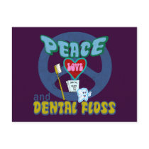 Peace Love and Dental Floss Postcards
