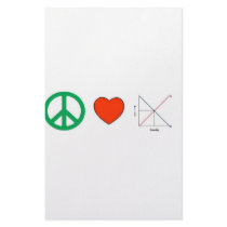 Peace Love and Economics stationery