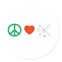 Peace Love and Economics stickers by Tsuki56 Peace Love and Economics stickers