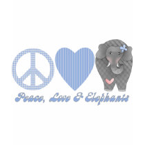 Peace Love and Elephants t-shirts by naturetees Peace Love and Elephants t-shirts