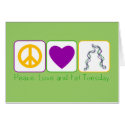 Peace, Love and Fat Tuesday cards