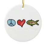 Peace, Love, and Fishing! Ornaments