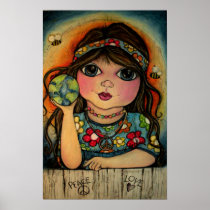 Peace, Love and Flower Power Posters