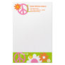 Peace, Love and Flowers Stationery Paper