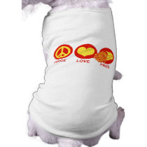 Peace Love and Fries pet clothing