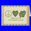 peace love and frill necked lizards cards
