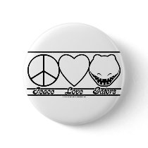 Peace Love and Gators Pins