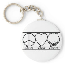 Peace Love and Gators Key Chain