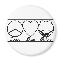 Peace Love and Gators Fridge Magnets