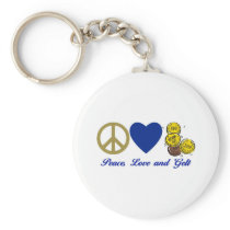 Peace, Love and Gelt Hanukkah Tees and Gifts Keychains