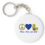 Peace, Love and Gelt Hanukkah Tees and Gifts Keychains