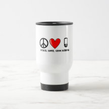 Peace, Love, and Geocaching Coffee Mugs