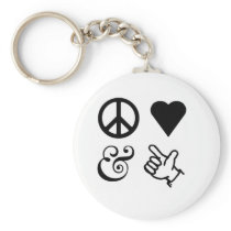 Peace Love And Get Your Guns Up Key Chain