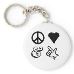 Peace Love And Get Your Guns Up Key Chain