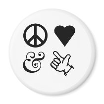 Peace Love And Get Your Guns Up magnets by twinkletoesmarket Peace Love And Get Your Guns Up magnets
