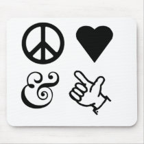 Peace Love And Get Your Guns Up mousepads by twinkletoesmarket Peace Love And Get Your Guns Up mousepads