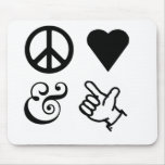 Peace Love And Get Your Guns Up Mouse Pads